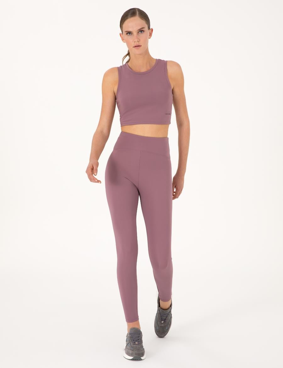 Mürdüm Yüksek Bel Tayt