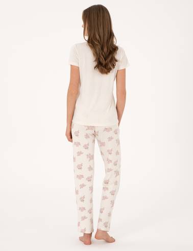 Krem Pijama Takımı