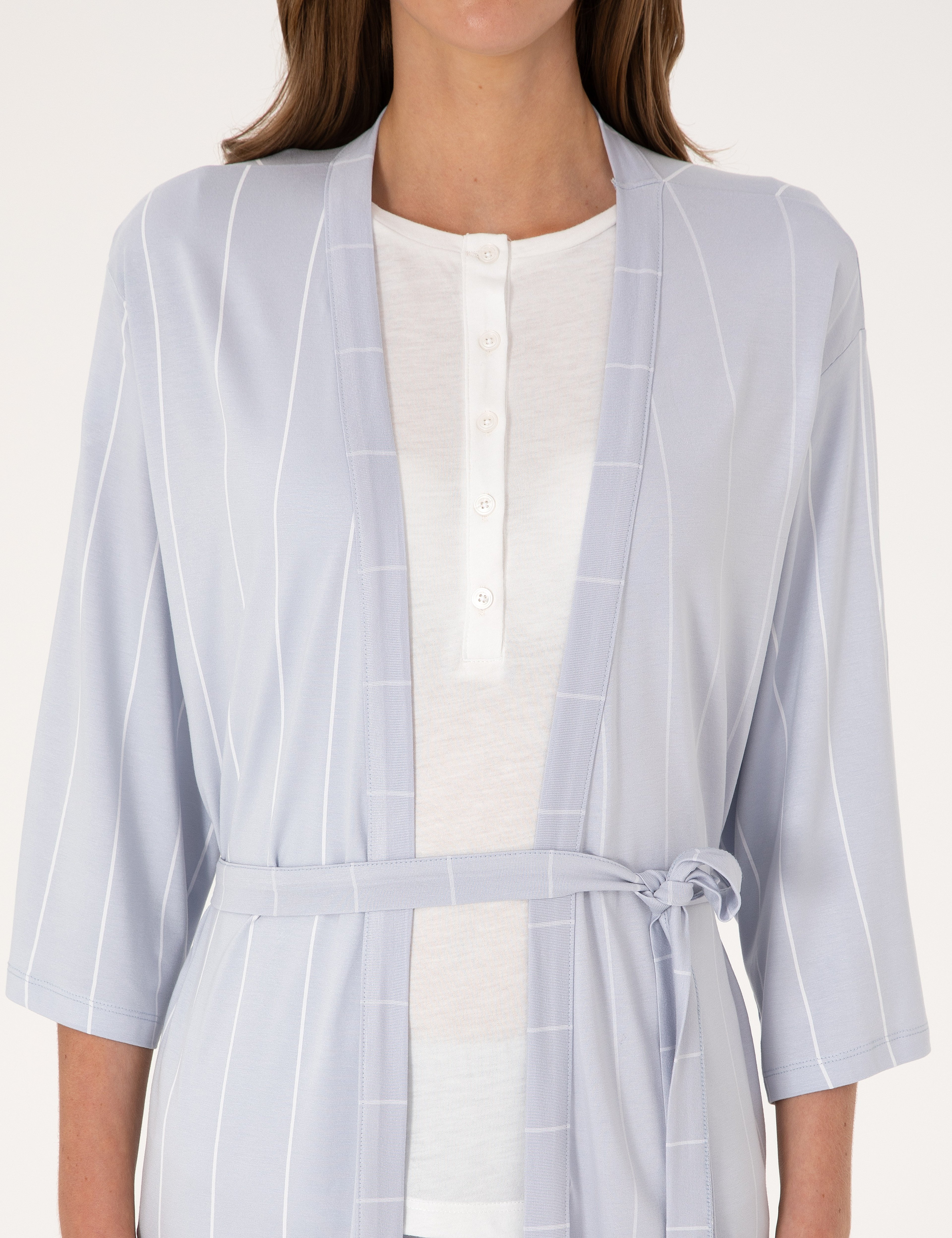 Beyaz 3'lü Lohusa Pijma Takımı