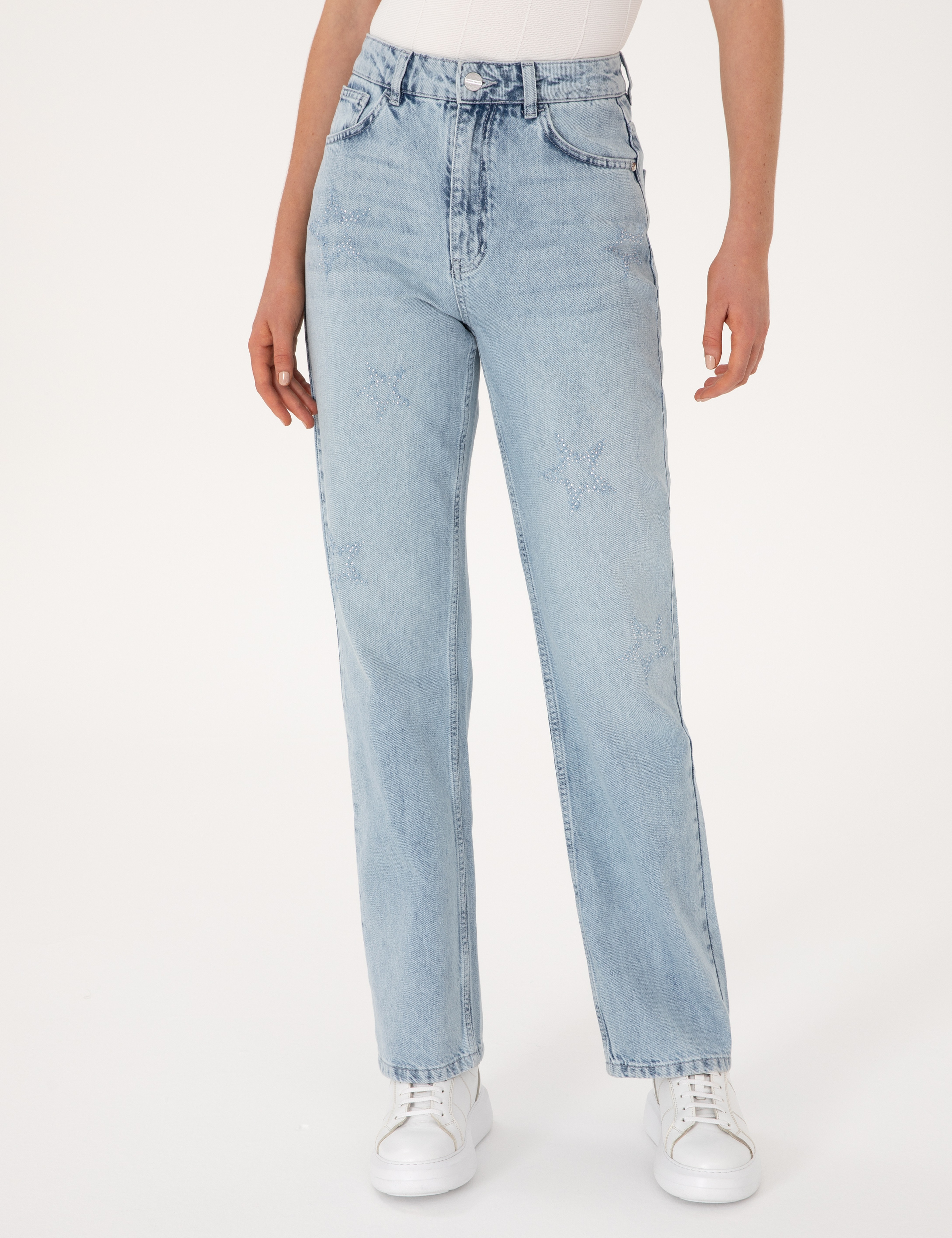 Açık Mavi Straight Fit Jean Pantolon