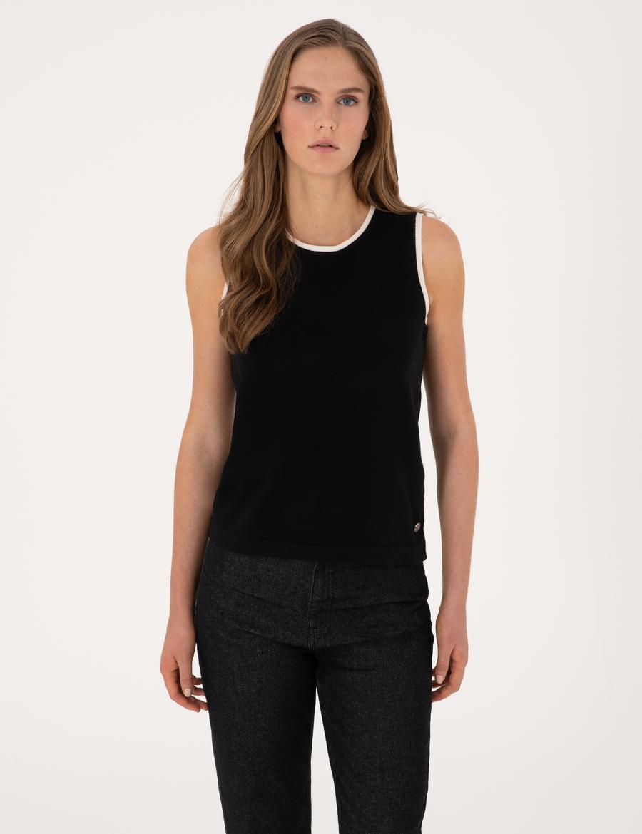 Siyah Slim Fit Kazak