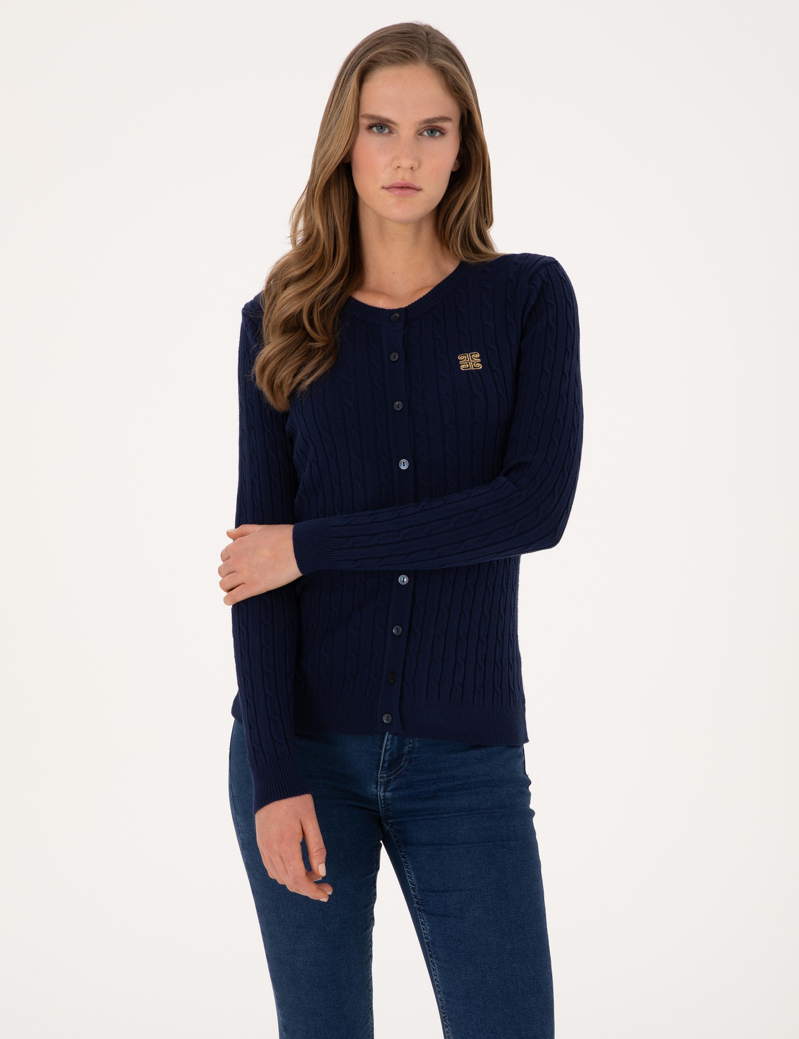 Lacivert Ex. Slim Fit Triko Hırka