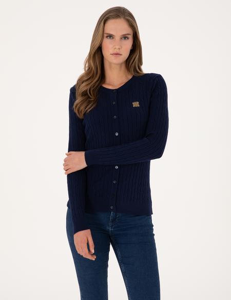 Lacivert Ex. Slim Fit Triko Hırka - 50317064004