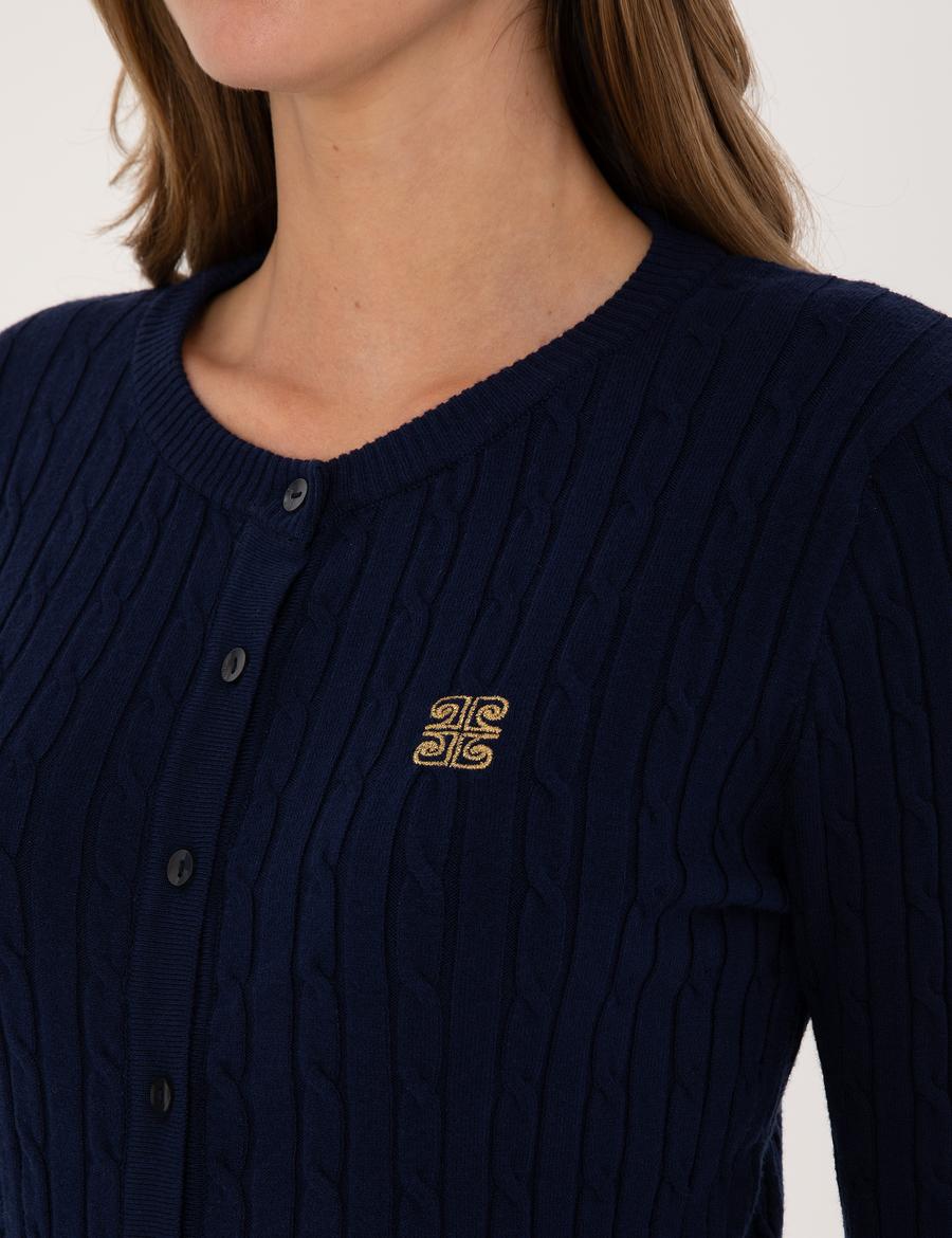 Lacivert Ex. Slim Fit Triko Hırka