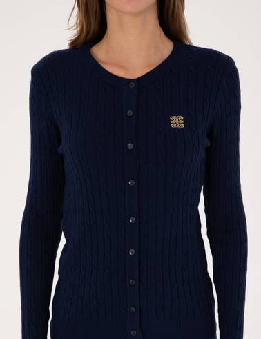 Lacivert Ex. Slim Fit Triko Hırka