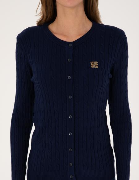 Lacivert Ex. Slim Fit Triko Hırka - 50317064004