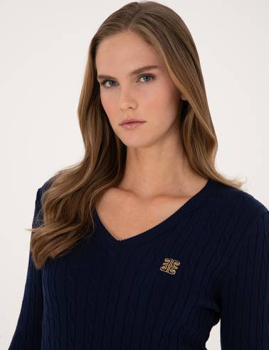 Lacivert Extra Slim Fit Basic Kazak