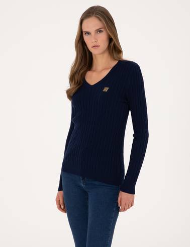 Lacivert Extra Slim Fit Basic Kazak