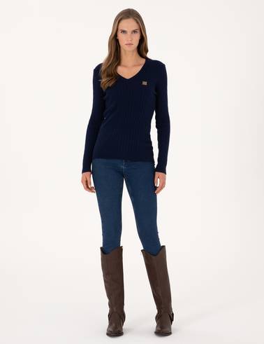 Lacivert Extra Slim Fit Basic Kazak