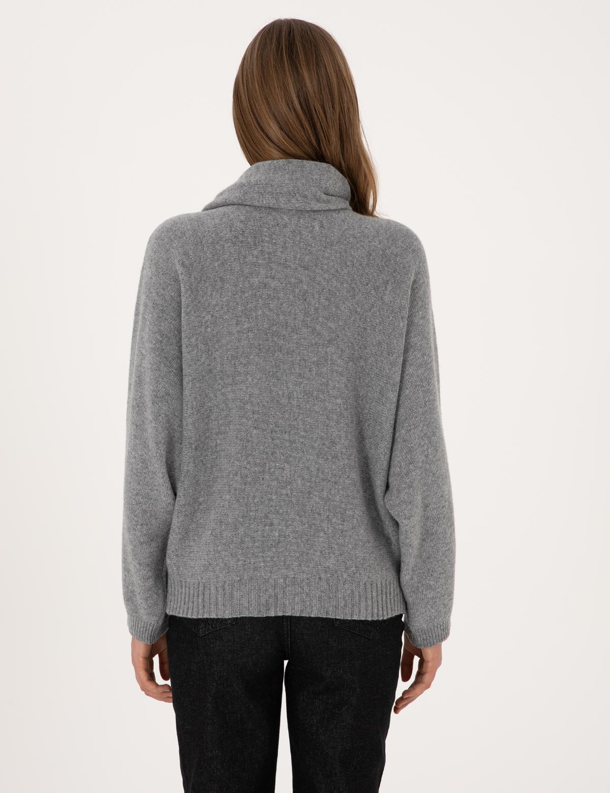 Gri Melanj Oversize Kazak - 50311855018