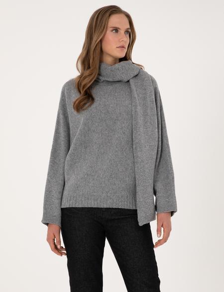 Gri Melanj Oversize Kazak - 50311855018