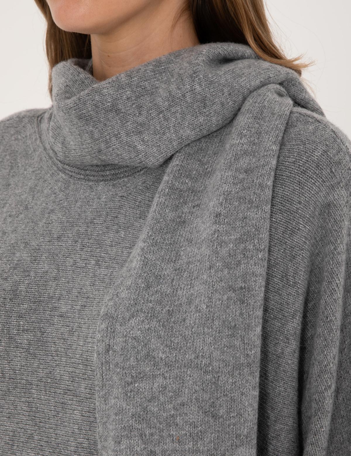 Gri Melanj Oversize Kazak - 50311855018