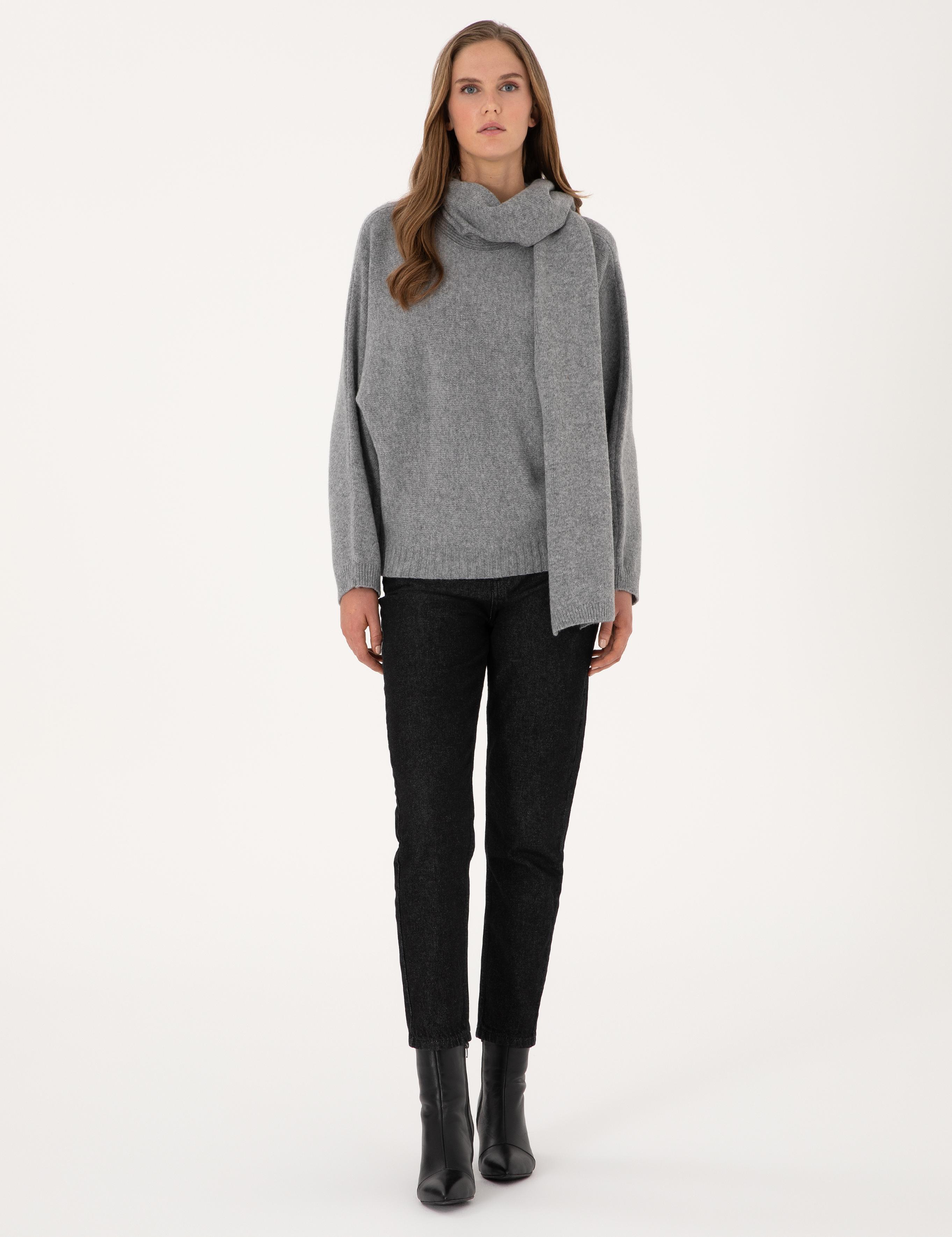 Gri Melanj Oversize Kazak