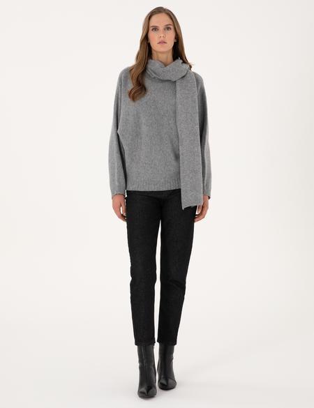 Gri Melanj Oversize Kazak - 50311855018