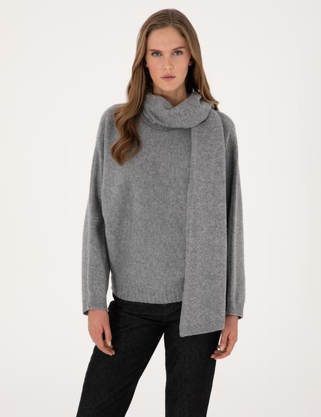 Gri Melanj Oversize Kazak - 50311855018