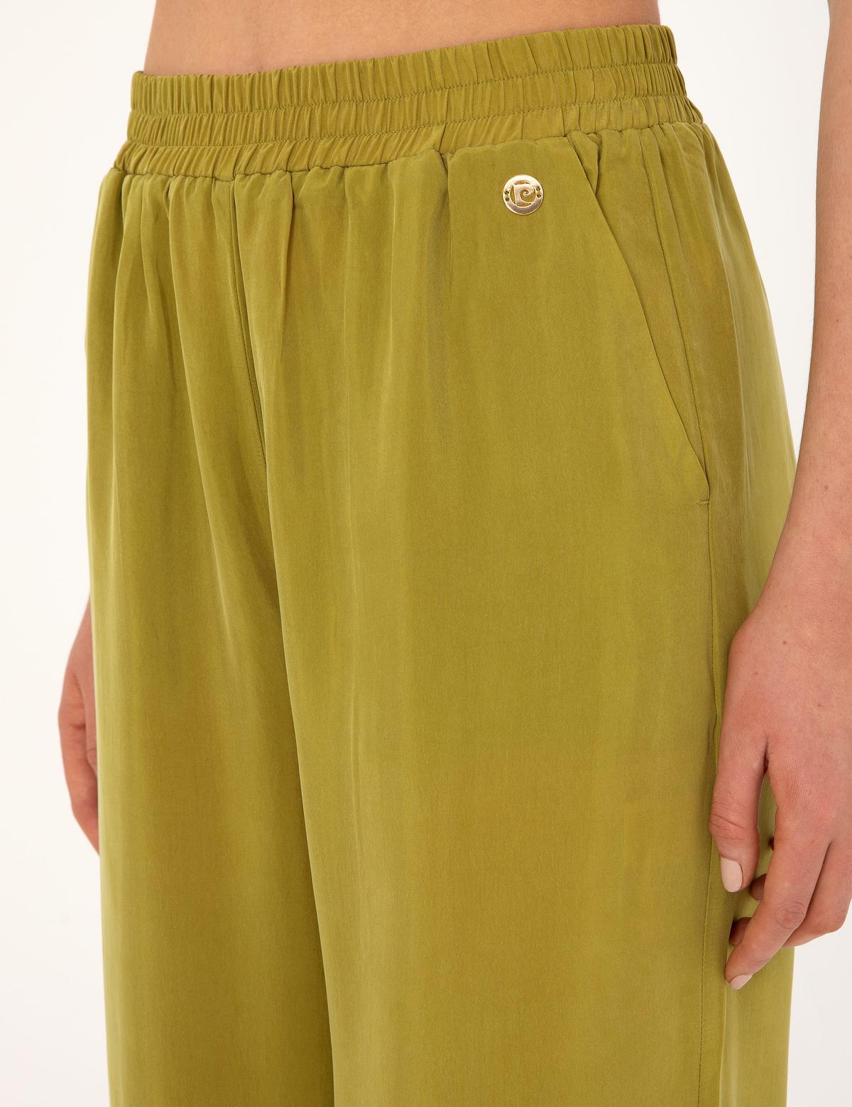 Yeşil Loose Fit Kanvas Pantolon - 50313692002