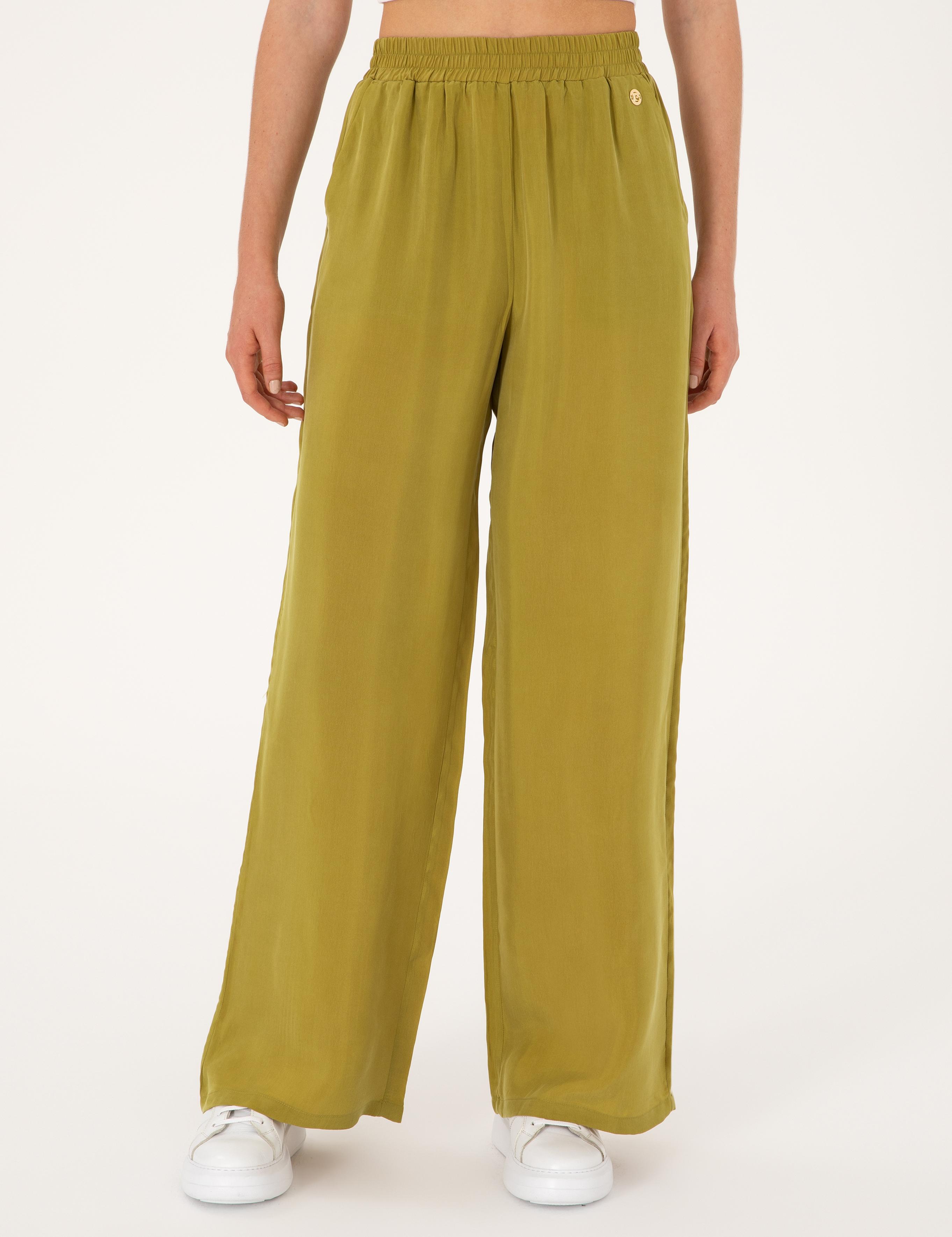 Yeşil Loose Fit Kanvas Pantolon