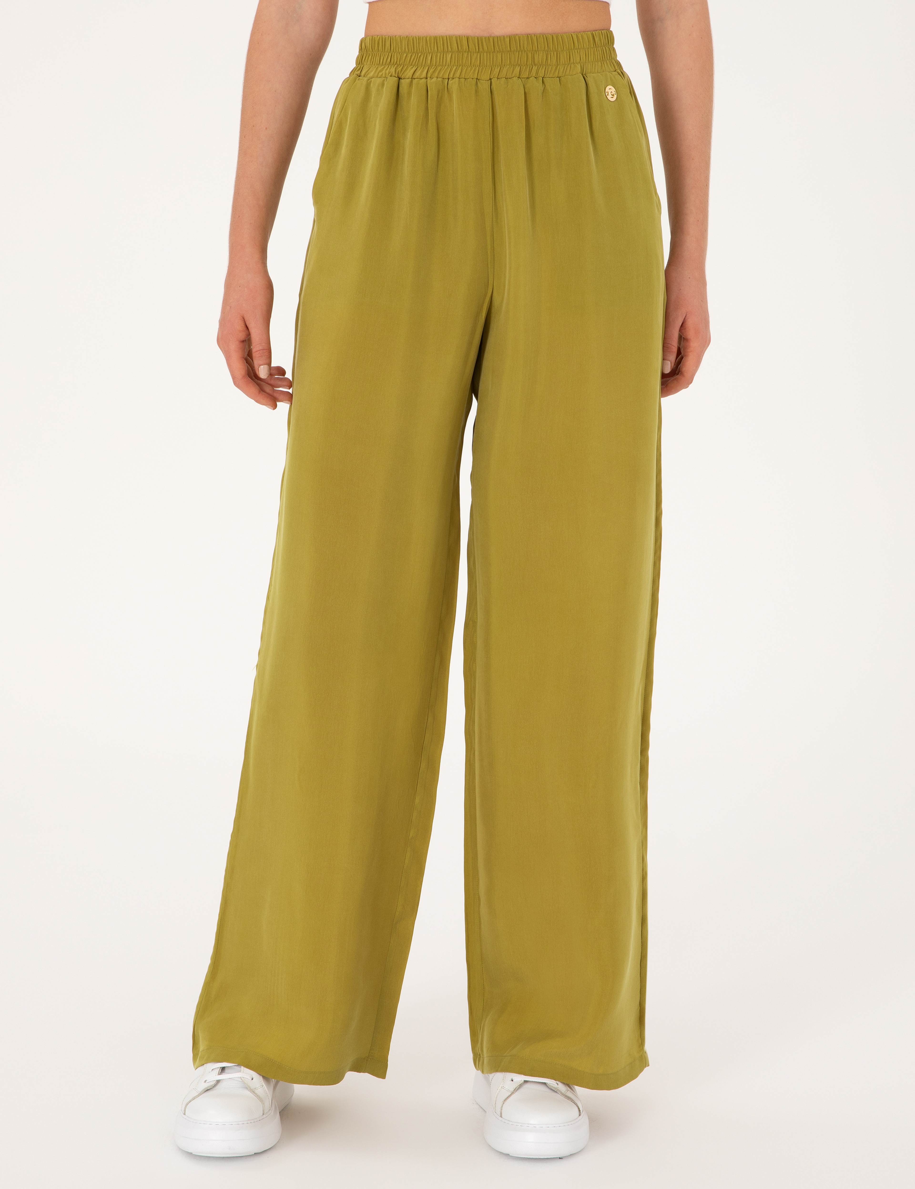 Yeşil Loose Fit Kanvas Pantolon - Image 2
