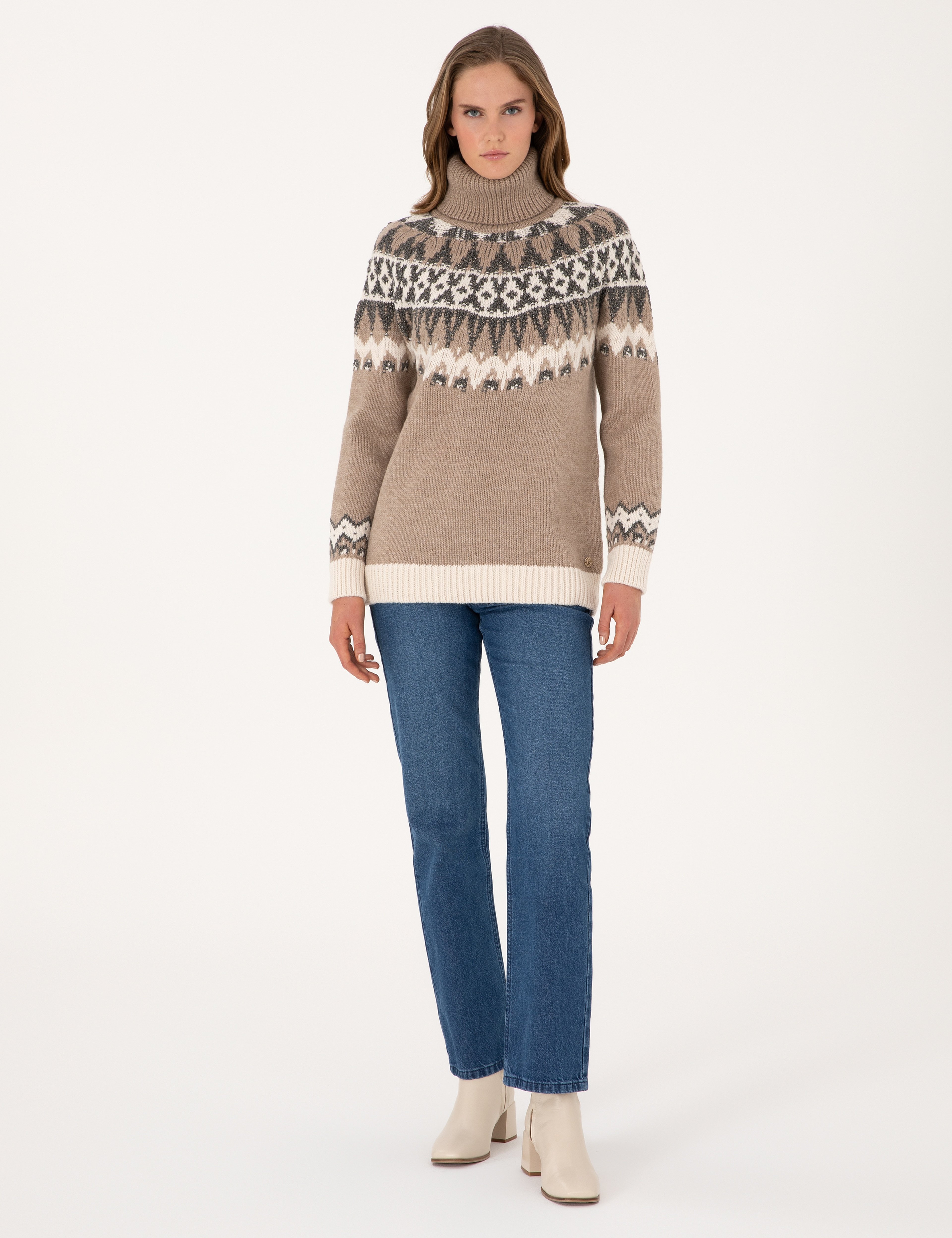 Vizon Regular Fit Balıkçı Yaka Kazak - Image 4