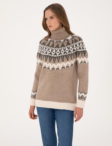 Vizon Regular Fit Balıkçı Yaka Kazak - 50315942004