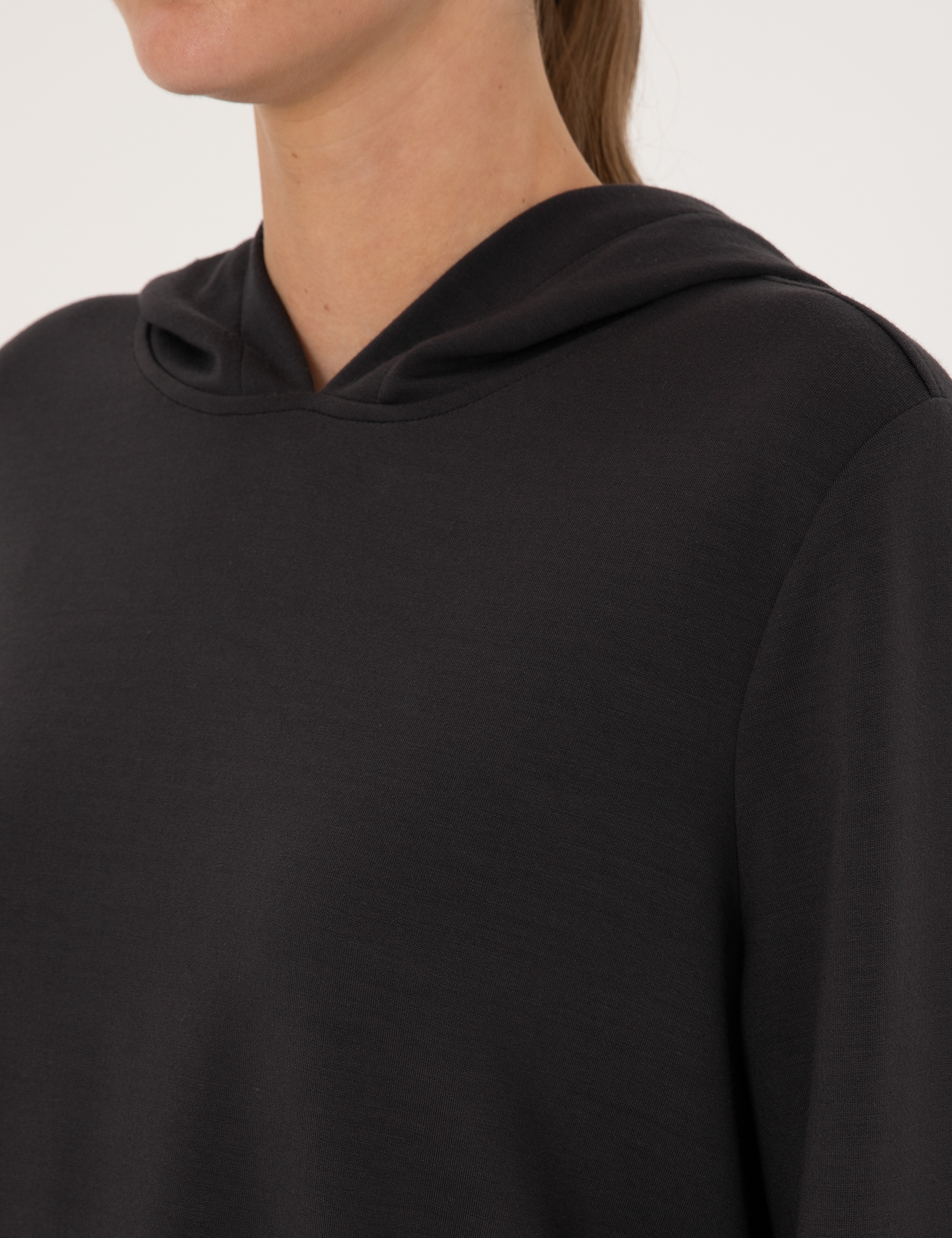 Antrasit Flare Fit Modal Karışımlı Eşofman Altı - Image 7