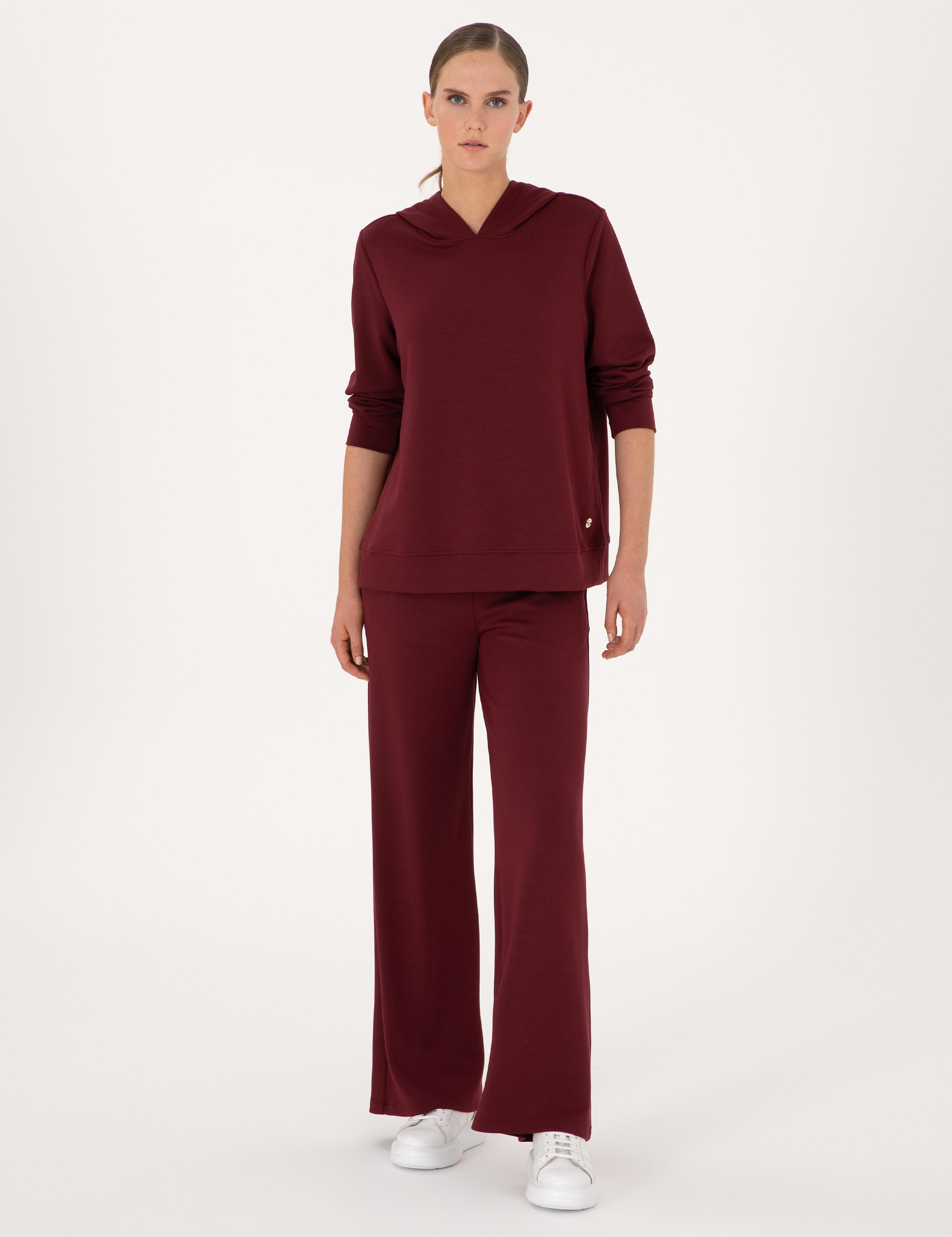 Vişne Flare Fit Modal Karışımlı Eşofman Altı