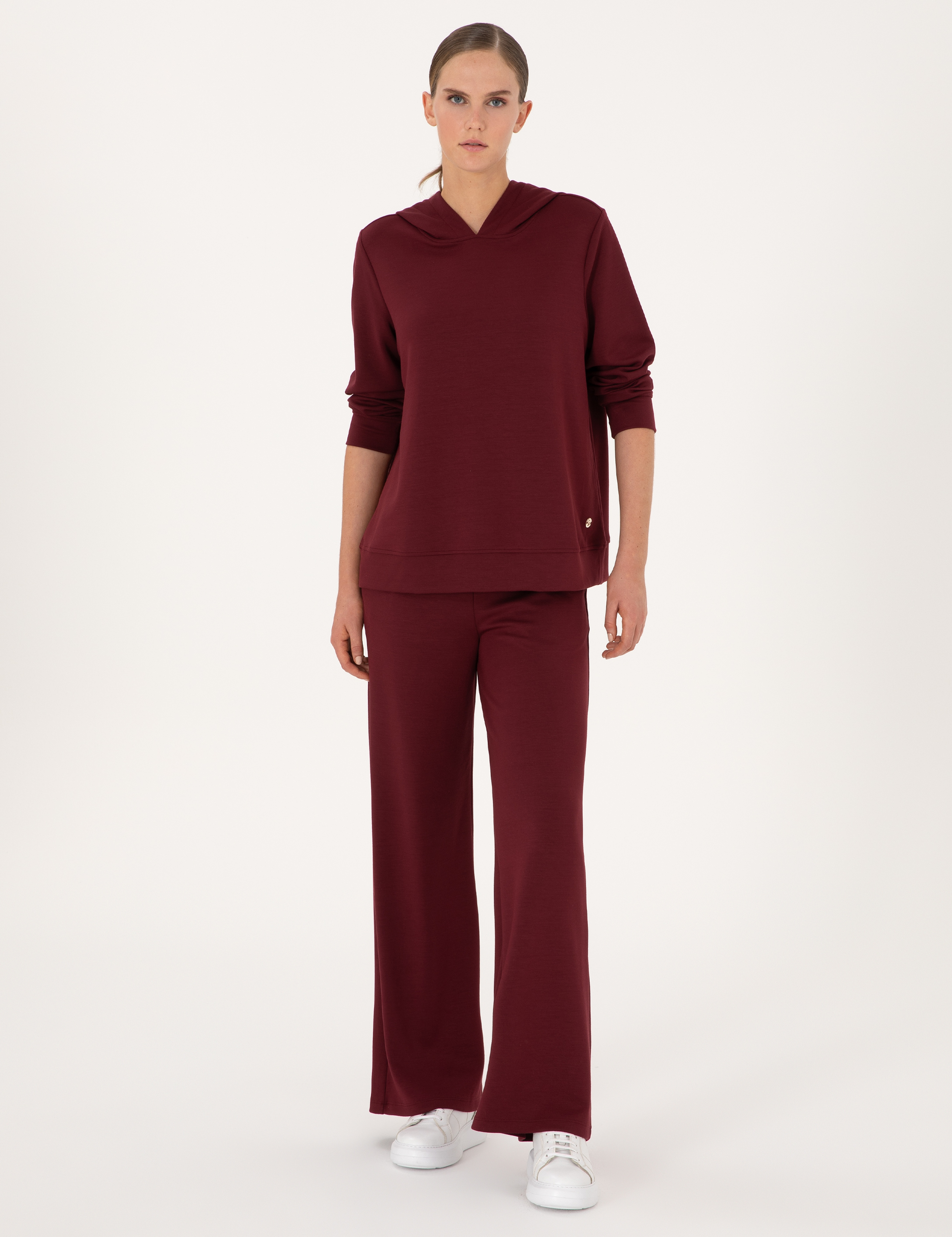 Vişne Flare Fit Modal Karışımlı Eşofman Altı - Image 3