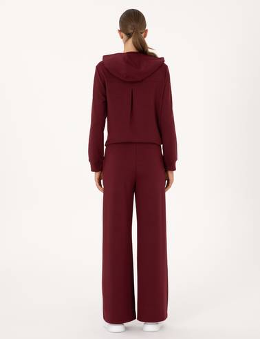 Vişne Flare Fit Modal Karışımlı Eşofman Altı