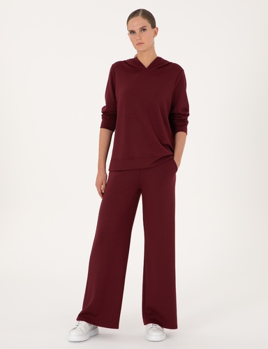 Vişne Flare Fit Modal Karışımlı Eşofman Altı