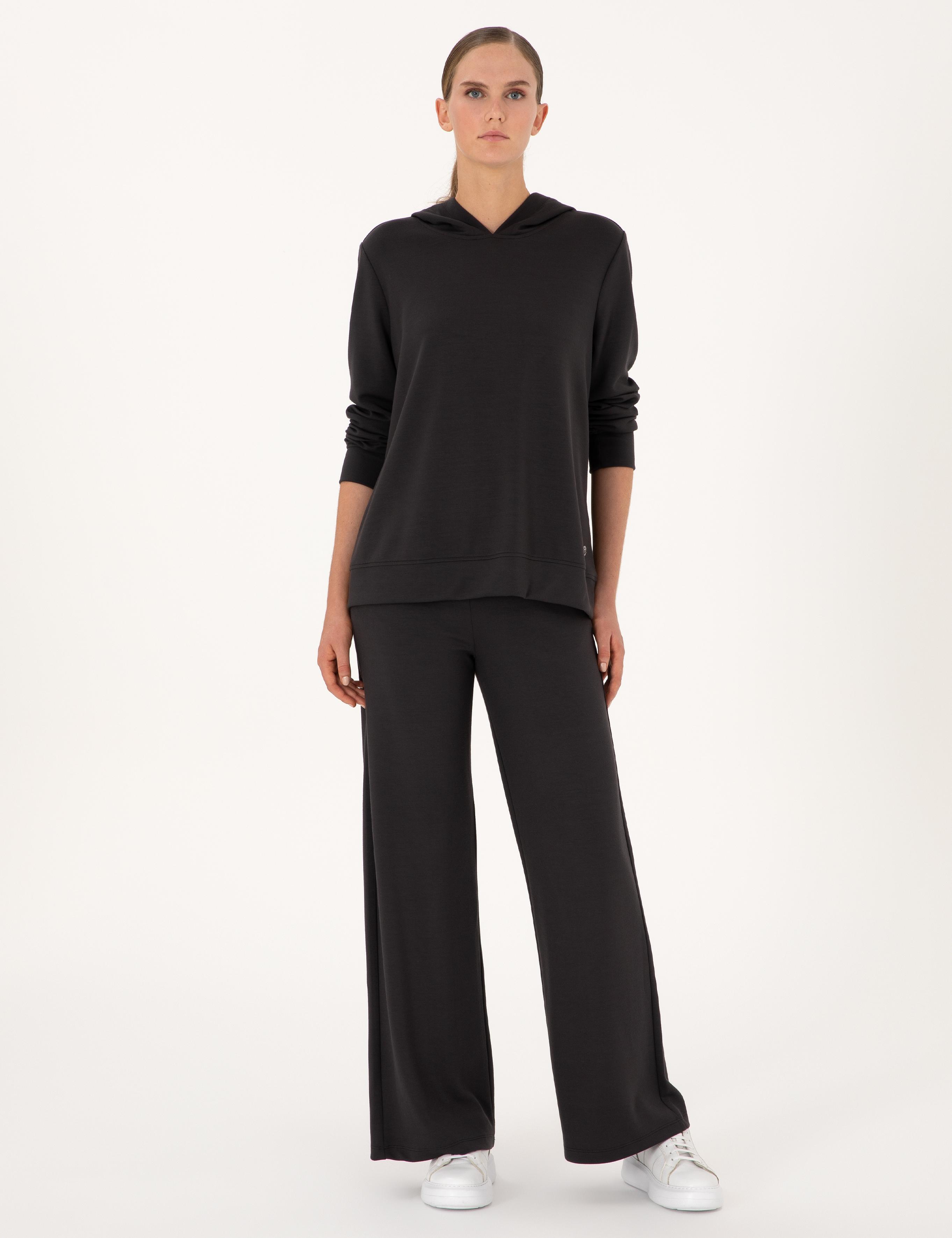 Antrasit Flare Fit Modal Karışımlı Eşofman Altı