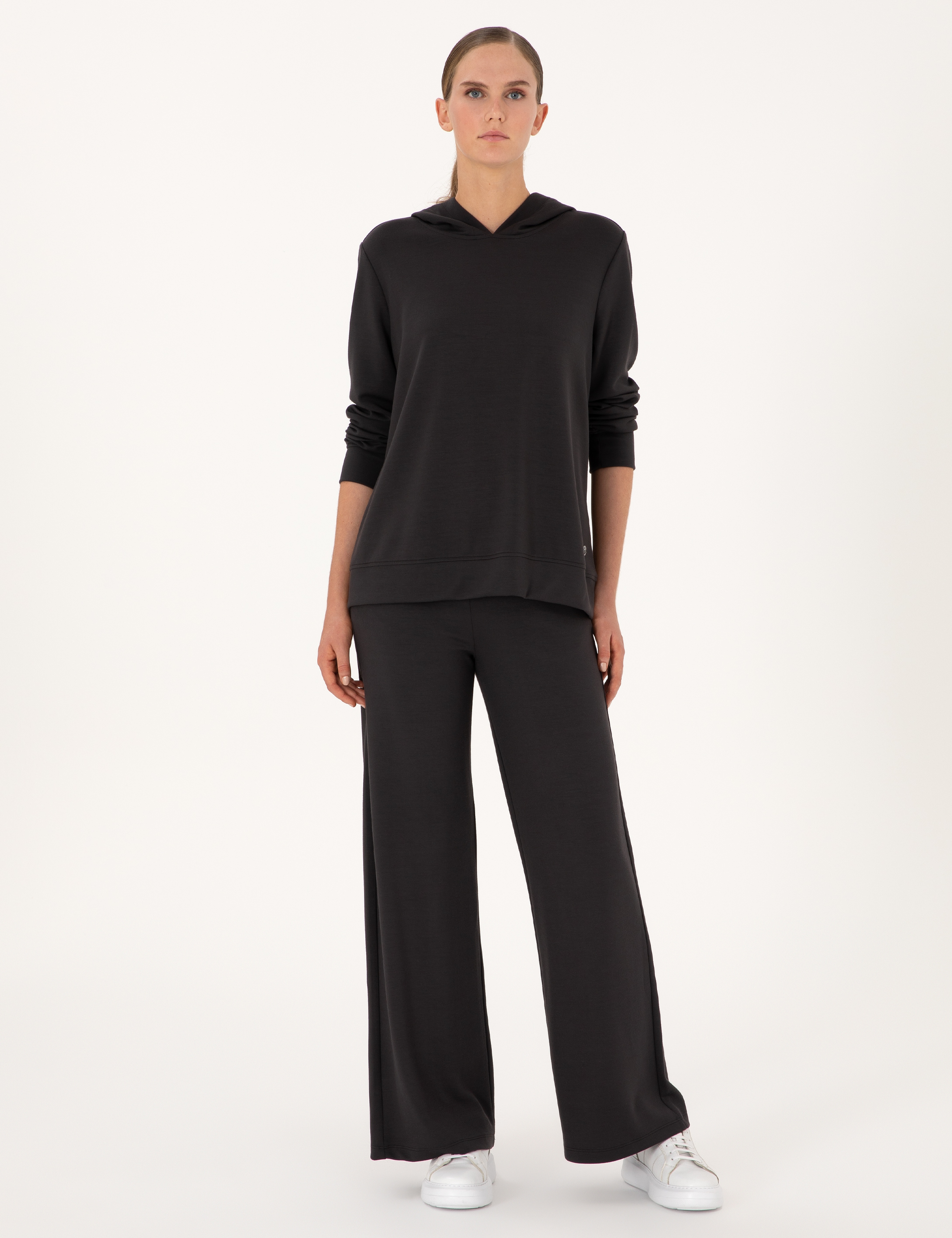 Antrasit Flare Fit Modal Karışımlı Eşofman Altı - Image 3