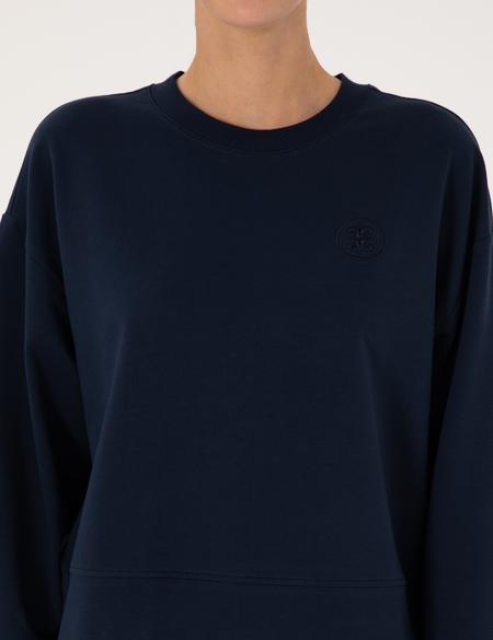 Lacivert Oversize 2 İplik Sweatshirt - 50314963012