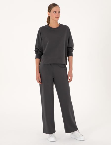 Antrasit Oversize 2 İplik Sweatshirt - 50314963025