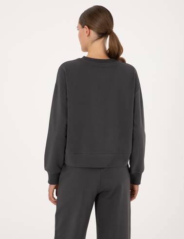 Antrasit Oversize 2 İplik Sweatshirt