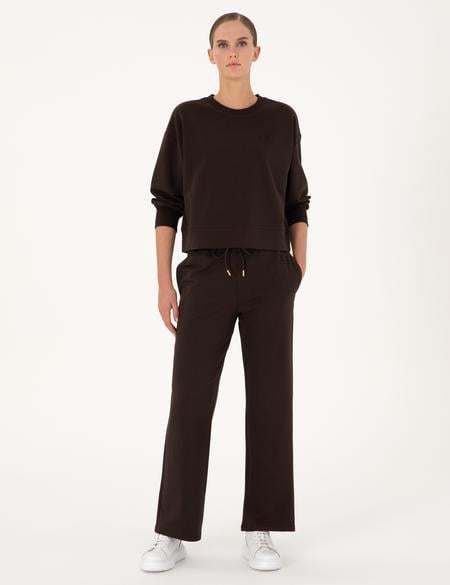 Kahverengi Oversize 2 İplik Sweatshirt - 50314963035