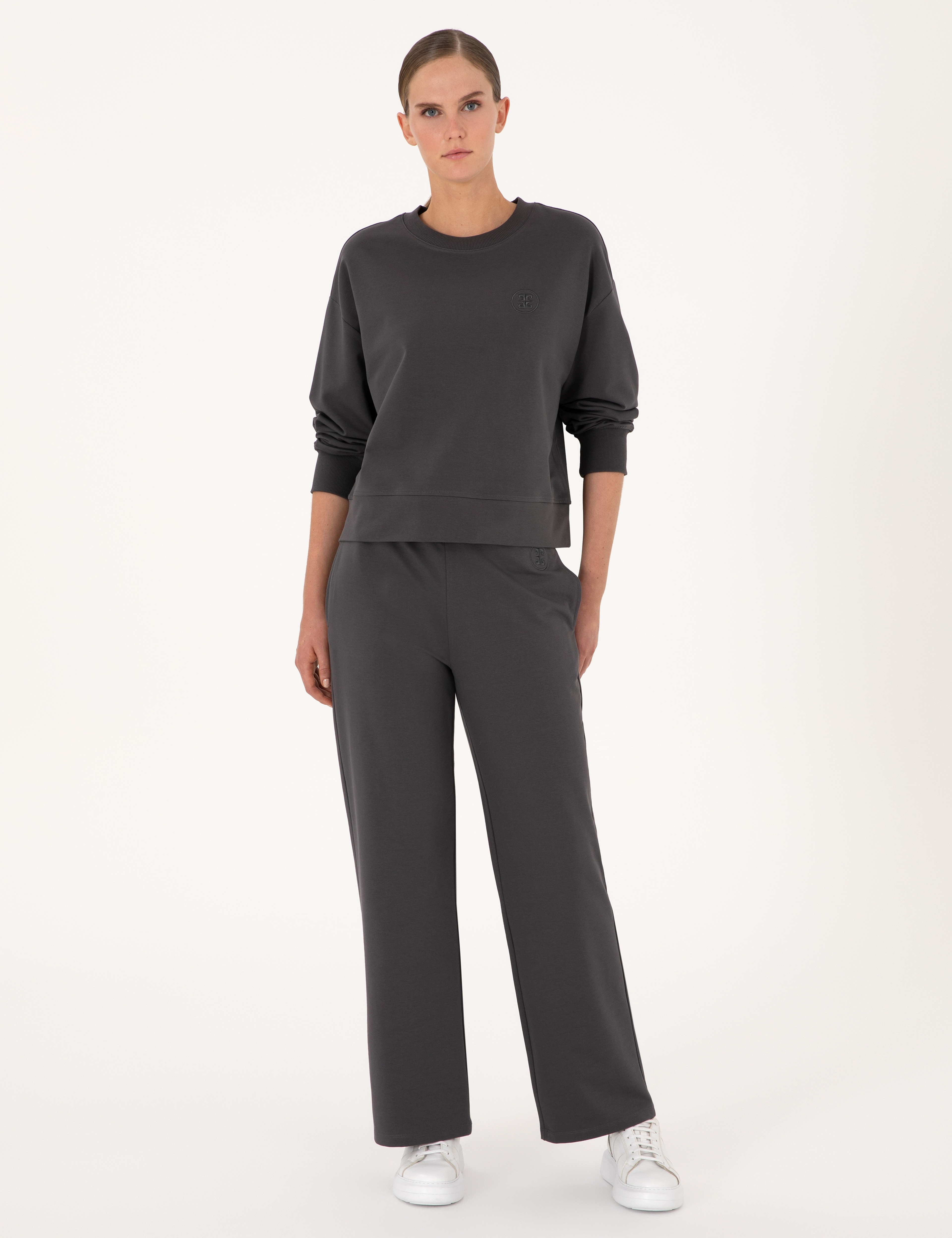 Antrasit Loose Fit Eşofman Altı - Image 3