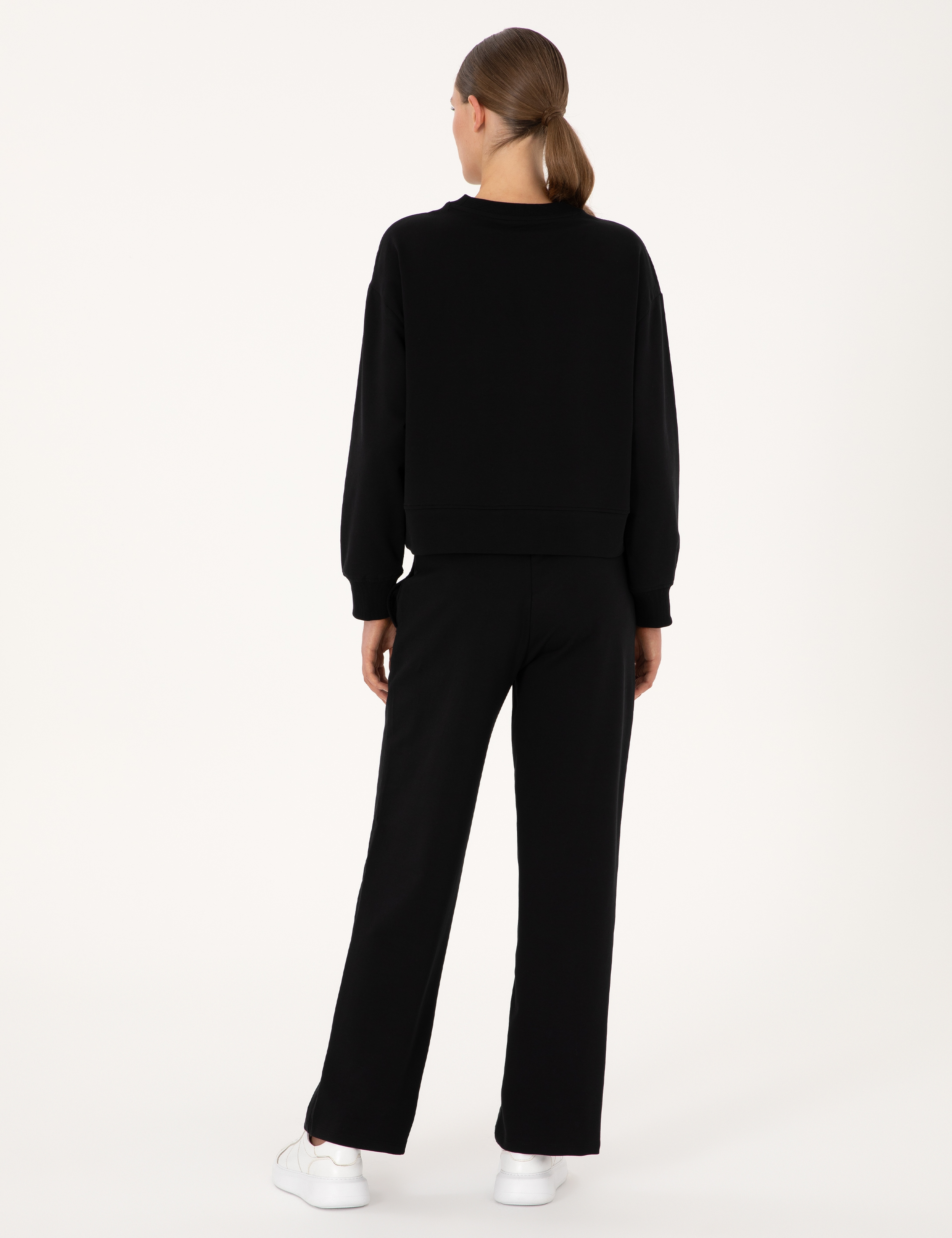 Siyah Loose Fit Eşofman Altı - Image 4
