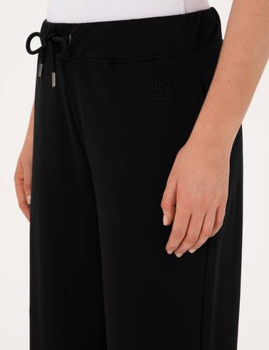 Siyah Loose Fit Eşofman Altı