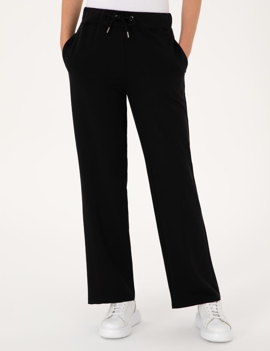 Siyah Loose Fit Eşofman Altı