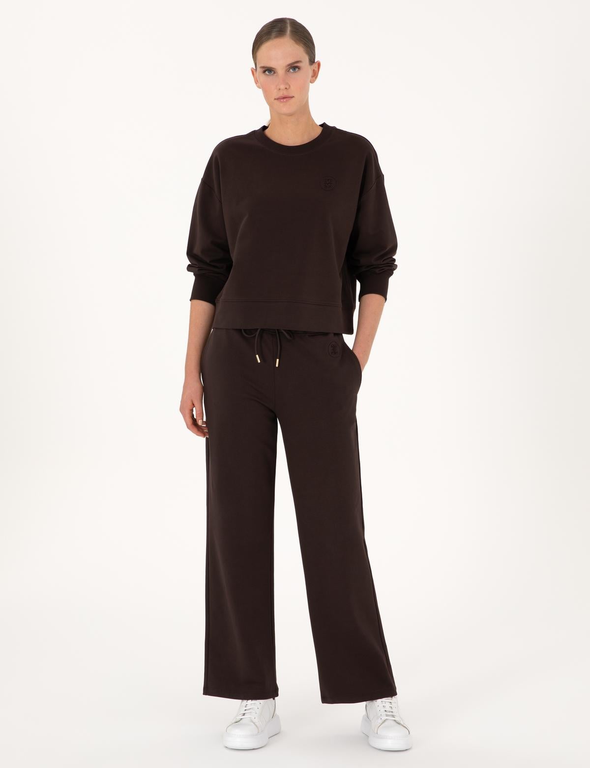 Kahverengi Loose Fit Eşofman Altı