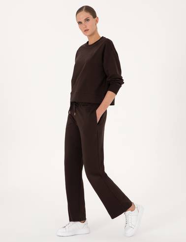 Kahverengi Loose Fit Eşofman Altı