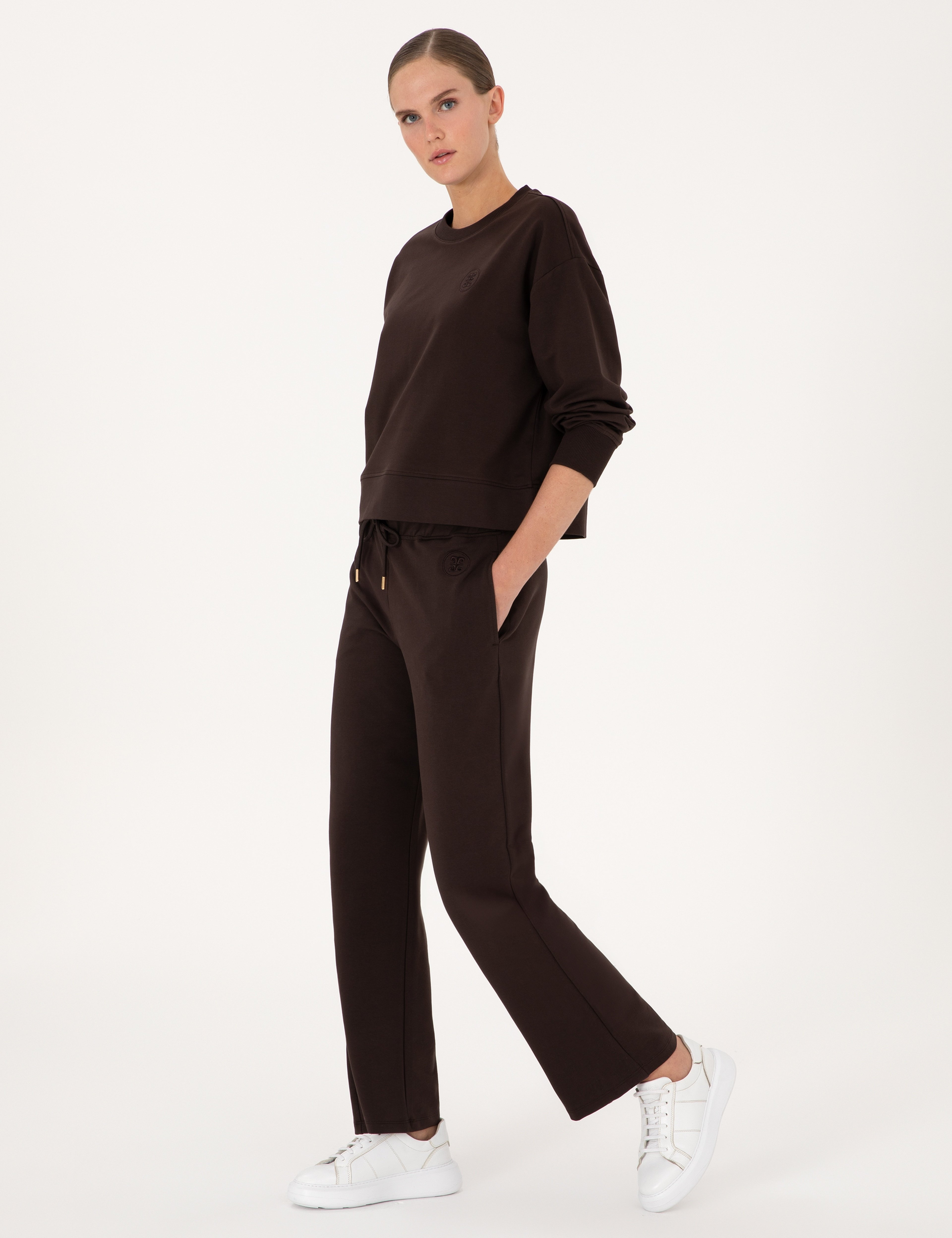 Kahverengi Loose Fit Eşofman Altı - Image 3