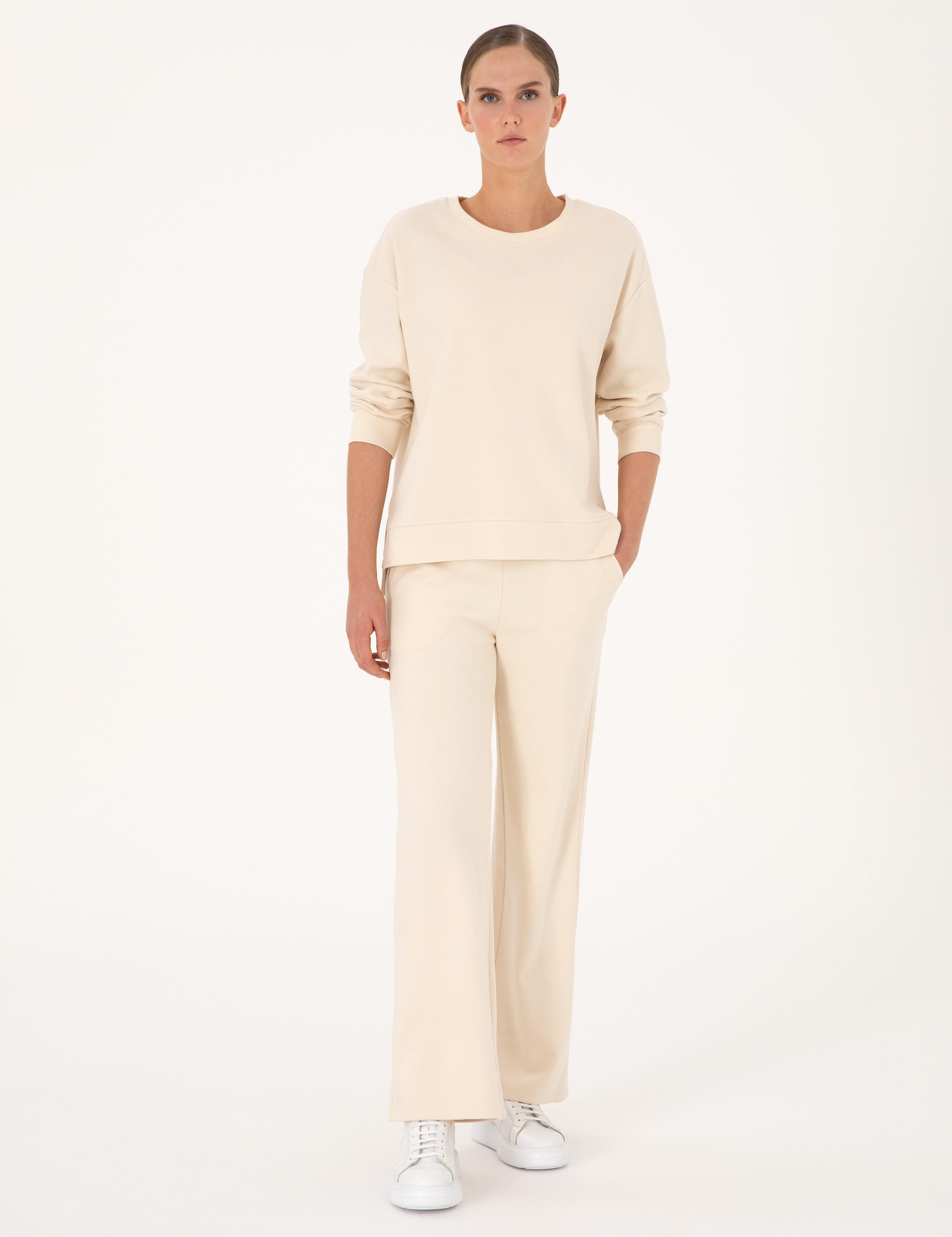 Ekru Loose Fit Eşofman Altı