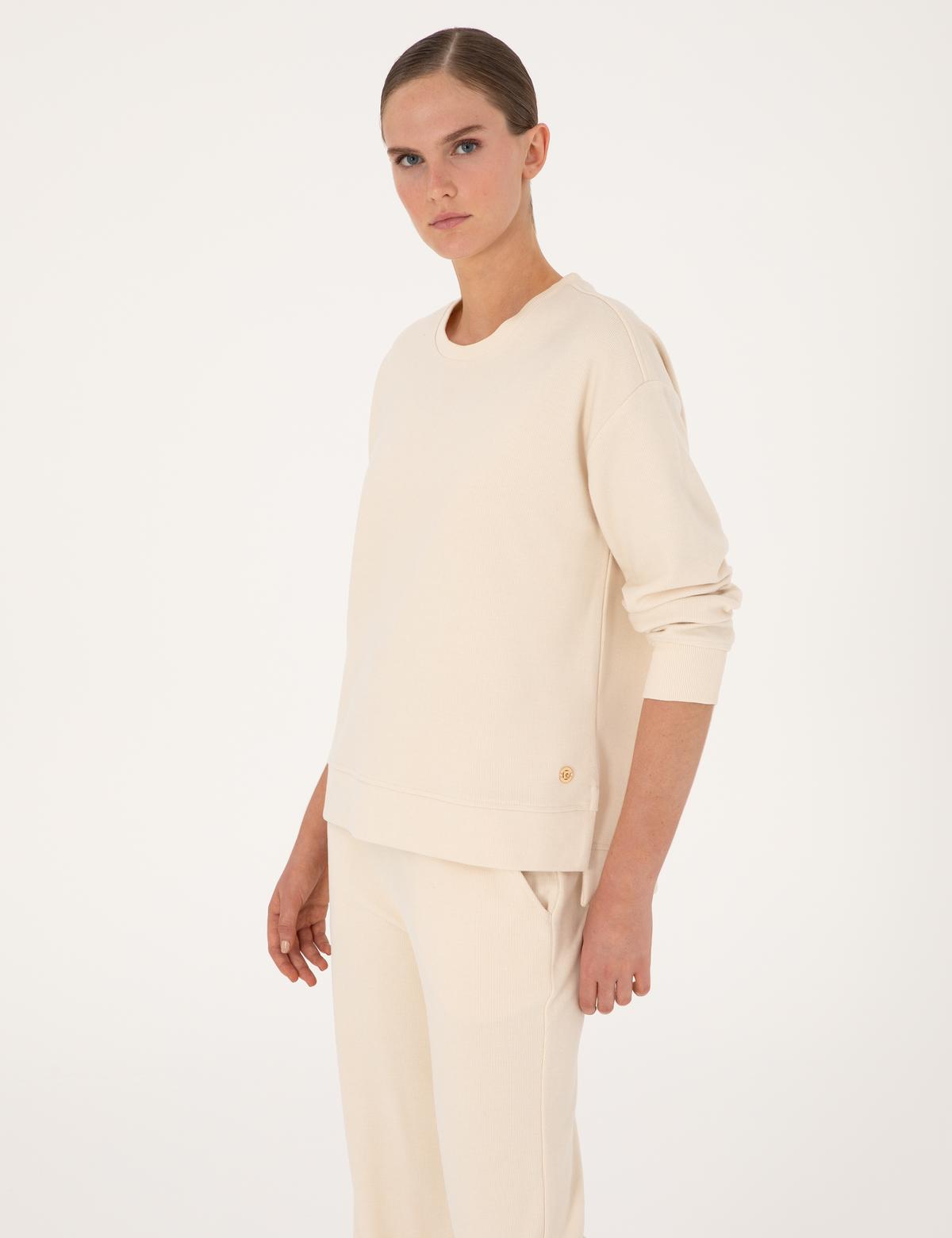 Ekru Oversize Sweatshirt - 50314948025