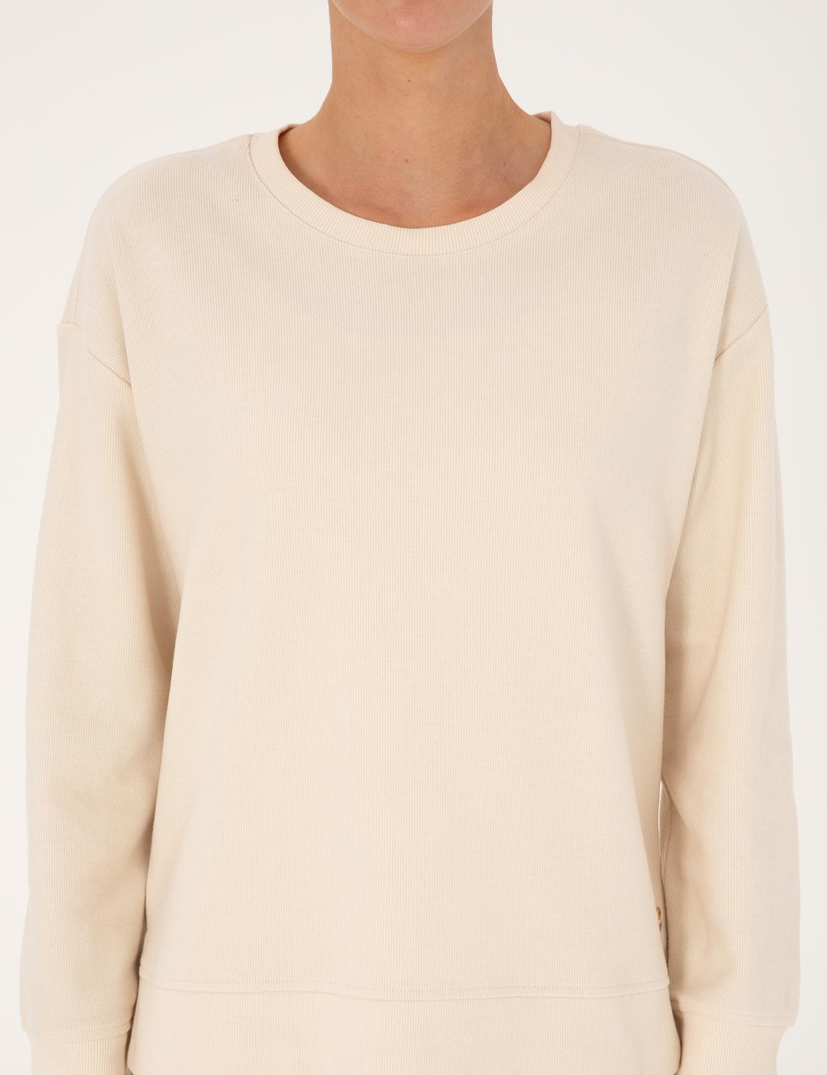 Ekru Oversize Sweatshirt - 50314948025