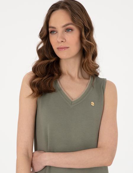 Haki A Kesim Örme Elbise - 50308266006