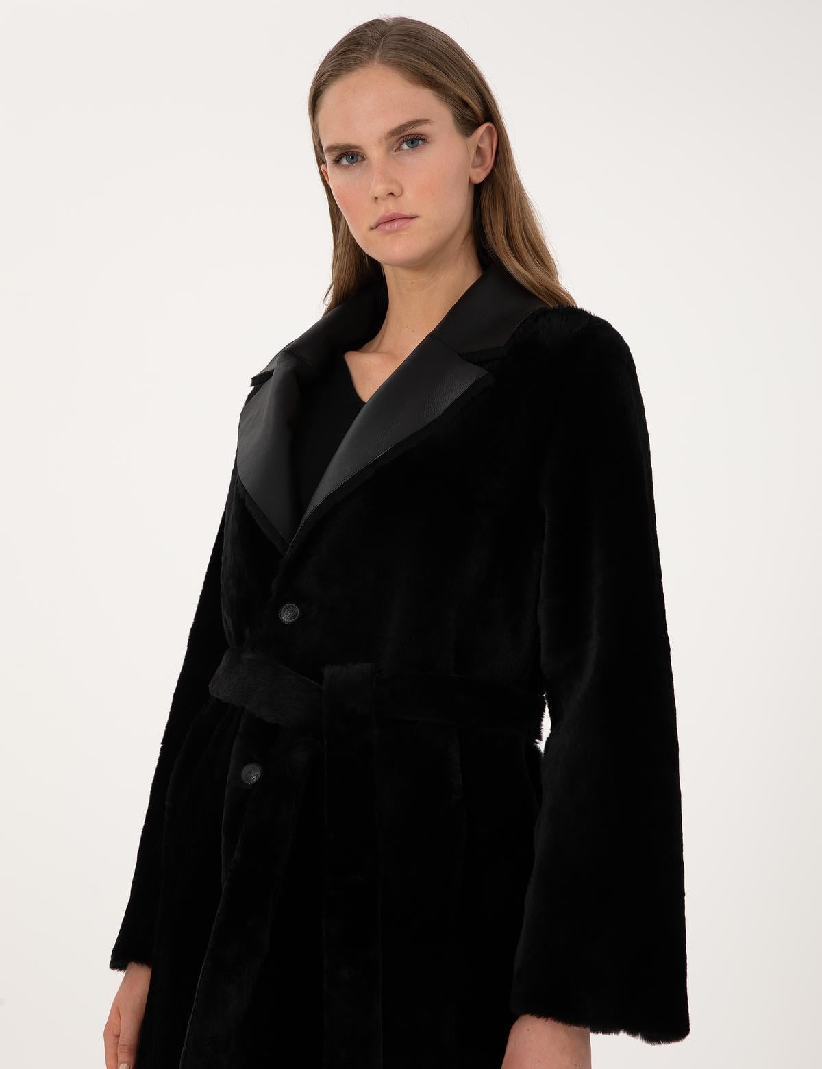 Siyah Regular Fit Deri Ceket - 50311211003