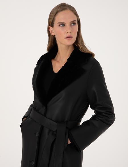 Siyah Regular Fit Deri Ceket - 50311211003