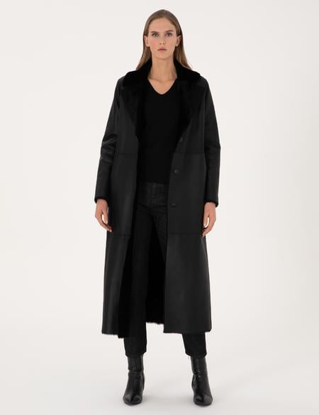 Siyah Regular Fit Deri Ceket - 50311211003