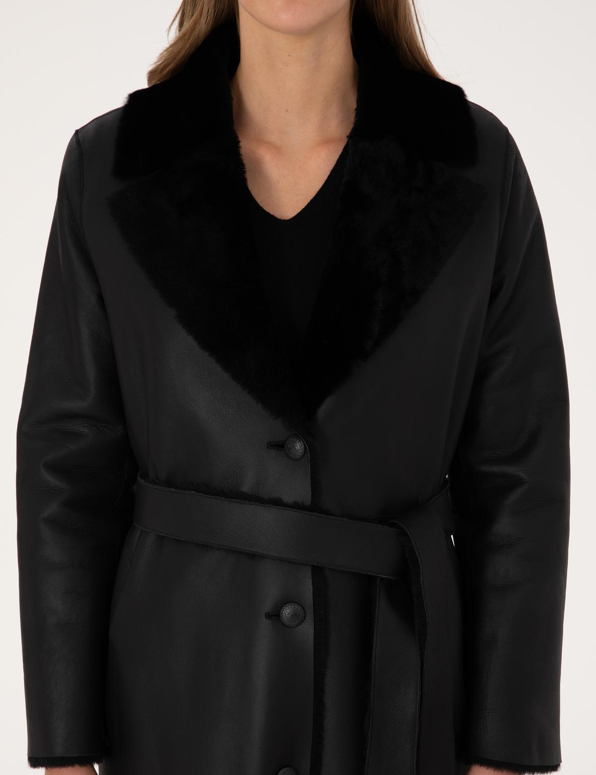 Siyah Regular Fit Deri Ceket - 50311211003